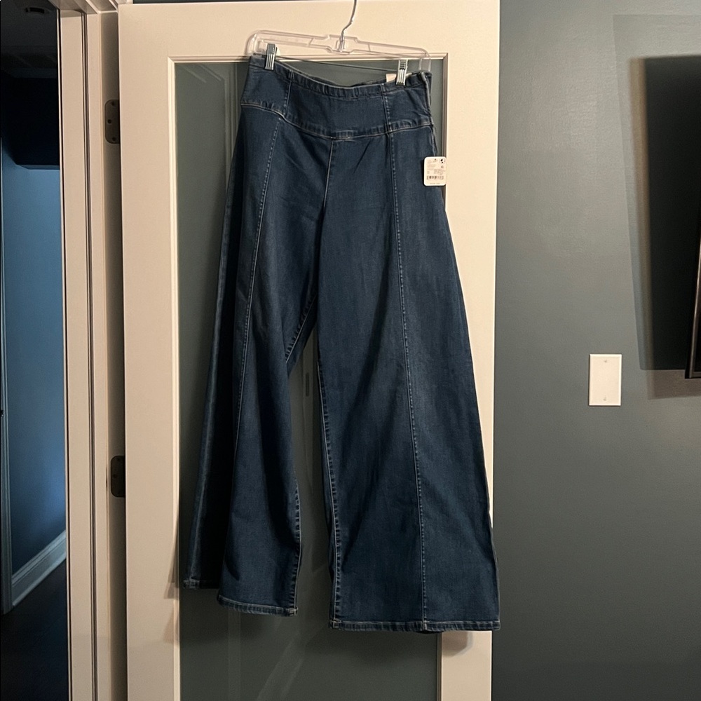 Free People Dark Blue Flare Jeans - Picture 6 of 6
